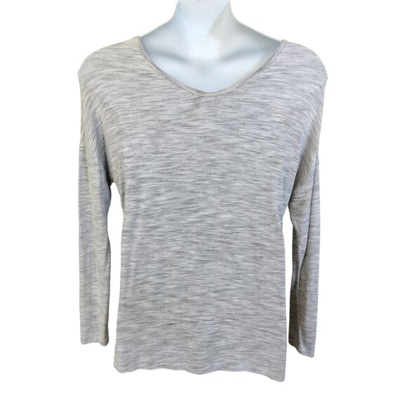 Joco Womens V-Neck Long Sleeve Gray Lightweight Top Size Large - Picture 5 of 6
